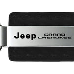 Jeep Grand Cherokee Carbon Fiber Leather Key Fob - Black