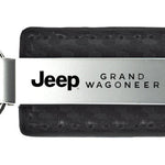 Jeep Grand Wagoneer Carbon Fiber Leather Key Fob - Black