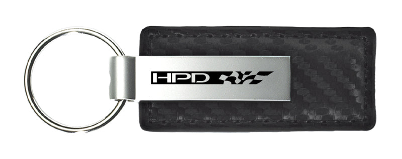 Honda HPD Carbon Fiber Leather Key Fob - Black