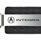 Acura Integra Carbon Fiber Leather Key Fob - Black