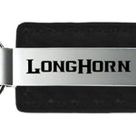 Ram Longhorn Carbon Fiber Leather Key Fob - Black