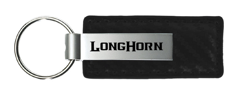 Ram Longhorn Carbon Fiber Leather Key Fob - Black