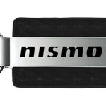 Nissan Nismo Carbon Fiber Leather Key Fob - Black