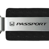 Honda Passport Carbon Fiber Leather Key Fob - Black