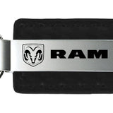 Ram Carbon Fiber Leather Key Fob - Black