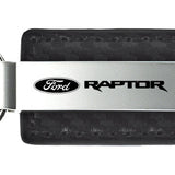 Ford Raptor Carbon Fiber Leather Key Fob - Black