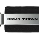 Nissan Titan Carbon Fiber Leather Key Fob - Black