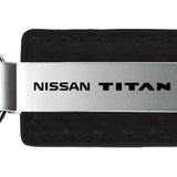 Nissan Titan Carbon Fiber Leather Key Fob - Black