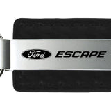 Ford Escape Carbon Fiber Leather Key Fob - Black