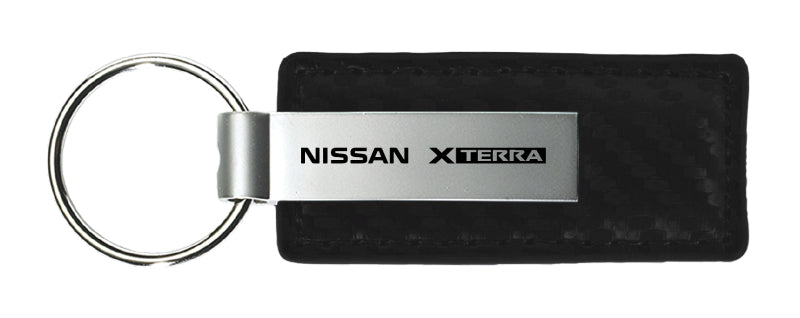 Nissan Xterra Carbon Fiber Leather Key Fob - Black