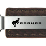 Ford Bronco 2020 Carbon Fiber Leather Key Fob - Taupe