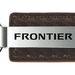 Nissan Frontier Carbon Fiber Leather Key Fob - Taupe