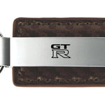 Nissan GTR Carbon Fiber Leather Key Fob - Taupe