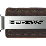 Honda HPD Carbon Fiber Leather Key Fob - Taupe