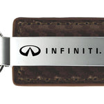 Infiniti Carbon Fiber Leather Key Fob - Taupe