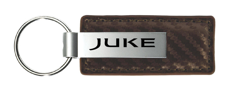 Nissan Juke Carbon Fiber Leather Key Fob - Taupe
