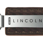 Lincoln Carbon Fiber Leather Key Fob - Taupe