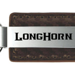 Ram Longhorn Carbon Fiber Leather Key Fob - Taupe