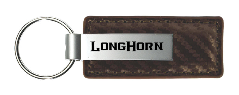 Ram Longhorn Carbon Fiber Leather Key Fob - Taupe