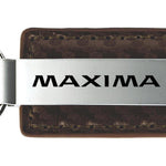 Nissan Maxima Carbon Fiber Leather Key Fob - Taupe
