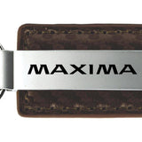 Nissan Maxima Carbon Fiber Leather Key Fob - Taupe