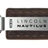 Lincoln Nautilus Carbon Fiber Leather Key Fob - Taupe