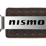 Nissan Nismo Carbon Fiber Leather Key Fob - Taupe