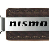 Nissan Nismo Carbon Fiber Leather Key Fob - Taupe