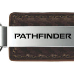 Nissan Pathfinder Carbon Fiber Leather Key Fob - Taupe