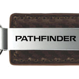 Nissan Pathfinder Carbon Fiber Leather Key Fob - Taupe