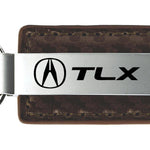 Acura TLX Carbon Fiber Leather Key Fob - Taupe