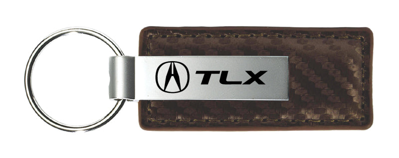 Acura TLX Carbon Fiber Leather Key Fob - Taupe