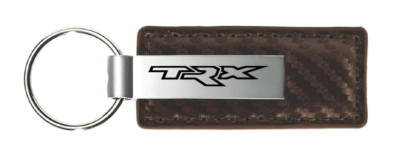 Ram TRX Carbon Fiber Leather Key Fob - Taupe