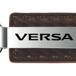 Nissan Versa Carbon Fiber Leather Key Fob - Taupe