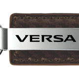 Nissan Versa Carbon Fiber Leather Key Fob - Taupe