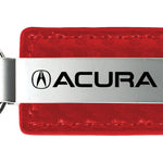 Acura Carbon Fiber Leather Key Fob - Red