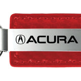 Acura Carbon Fiber Leather Key Fob - Red