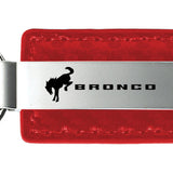 Ford Bronco 2020 Carbon Fiber Leather Key Fob - Red