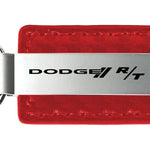 Dodge R/T Carbon Fiber Leather Key Fob - Red