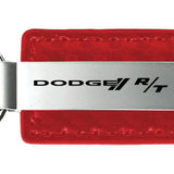 Dodge R/T Carbon Fiber Leather Key Fob - Red