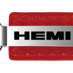 Mopar Hemi Carbon Fiber Leather Key Fob - Red