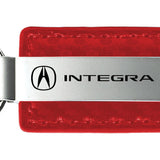 Acura Integra Carbon Fiber Leather Key Fob - Red