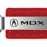 Acura MDX Carbon Fiber Leather Key Fob - Red