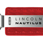 Lincoln Nautilus Carbon Fiber Leather Key Fob - Red