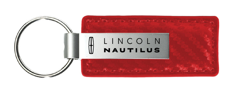 Lincoln Nautilus Carbon Fiber Leather Key Fob - Red