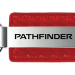 Nissan Pathfinder Carbon Fiber Leather Key Fob - Red