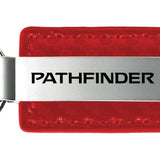 Nissan Pathfinder Carbon Fiber Leather Key Fob - Red