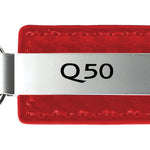 Infiniti Q50 Carbon Fiber Leather Key Fob - Red