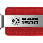 Ram 1500 Carbon Fiber Leather Key Fob - Red