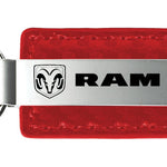 Ram Carbon Fiber Leather Key Fob - Red